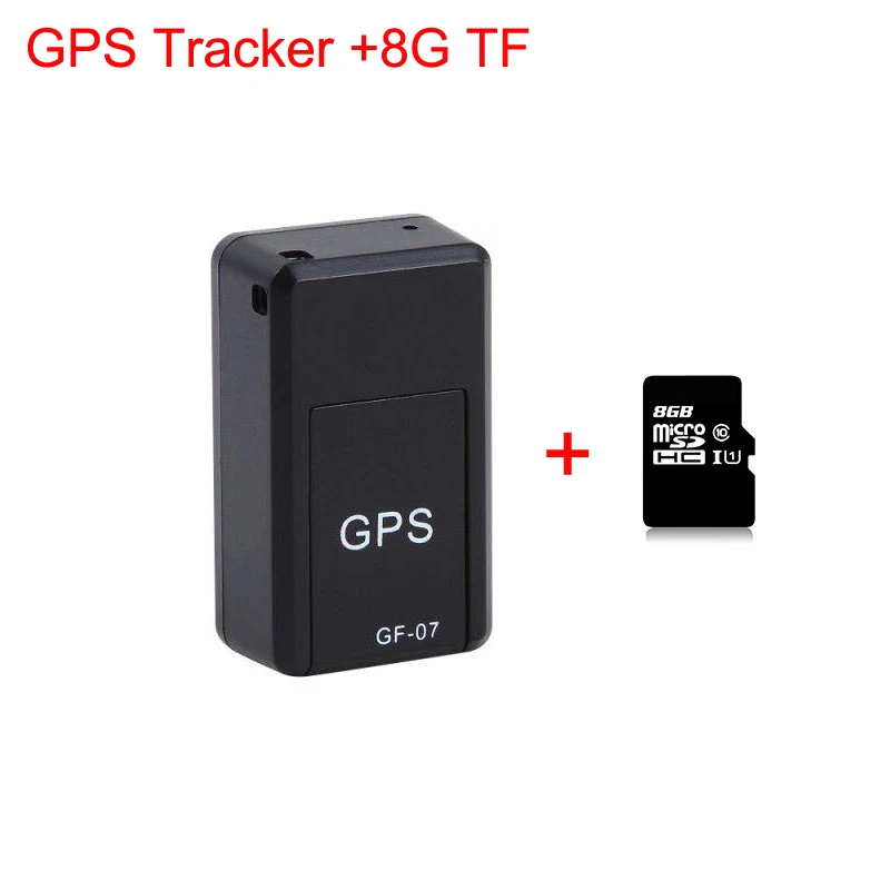 GPS with 8GTF Мини gps трекер Автомобильный gps локатор трекер Автомобильный gps трекер анти-потеря записи отслеживающее устройство Голосовое управление может записывать детей - Цвет: GPS with 8GTF