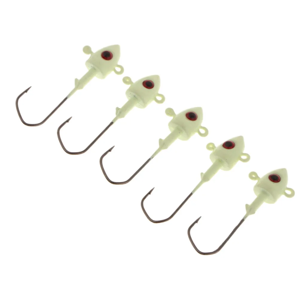 Luminous Super Sharp Fishing Hooks Jig Head Freshwater &amp Saltwater Baits Lures Flies Jigs | Спорт и развлечения