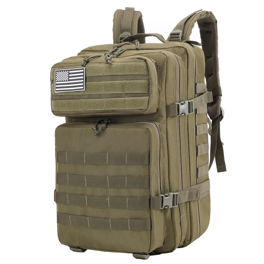 Army green 45L тактические рюкзаки 900D военные штурмовые сумки мужские армейские уличные EDC Molle пакет для треккинга кемпинга охоты боевой мешок - Цвет: Army green