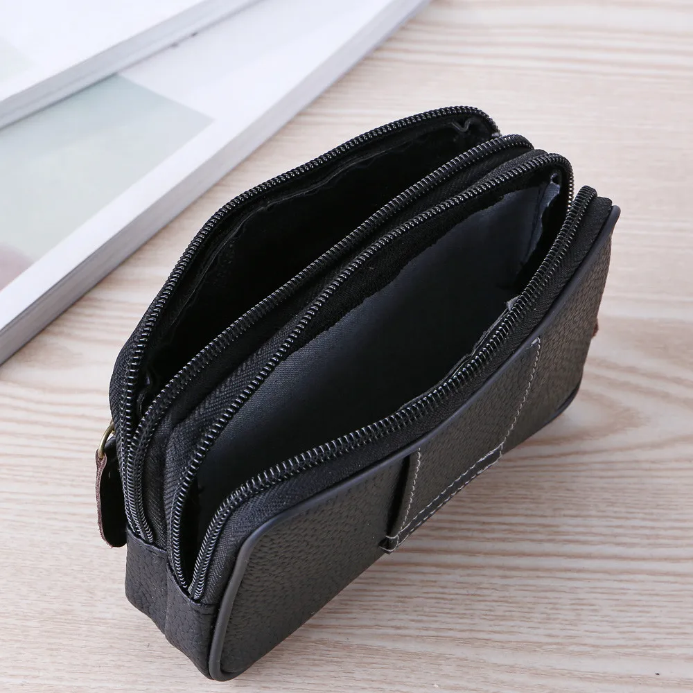 

Men Wallets With Coin Pocket Long Zipper Coin Purse For Men Clutch Business Male Wallet Double Zipper Vintage Large Wallet Purse