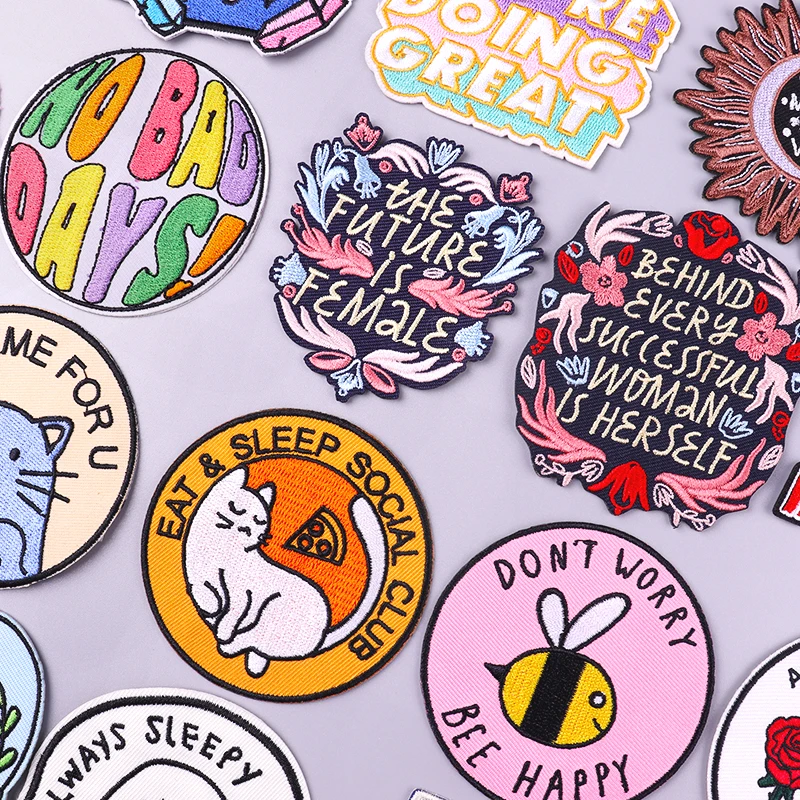 

Letter Patch Iron On Patches On Clothes Stripe Badges Embroidered Patches For Clothing Animal Thermoadhesive Patch For Clothes