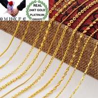 mhxfc wholesale european fashion female party wedding gift long 45cm snake wave twisted box real 24kt gold chain necklace nl90