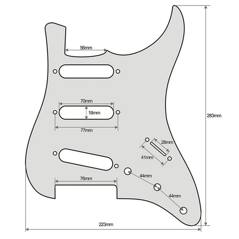 

Guitar Pickguard for Fender 11 Hole Standard Modern Style Humbucker Prewired Scratch Plate Set(2Pcs)
