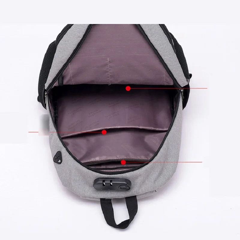 

Men's 15.6inch password lock Anti-theft laptop backpacks teenage College school bags Men and women business travel backpack