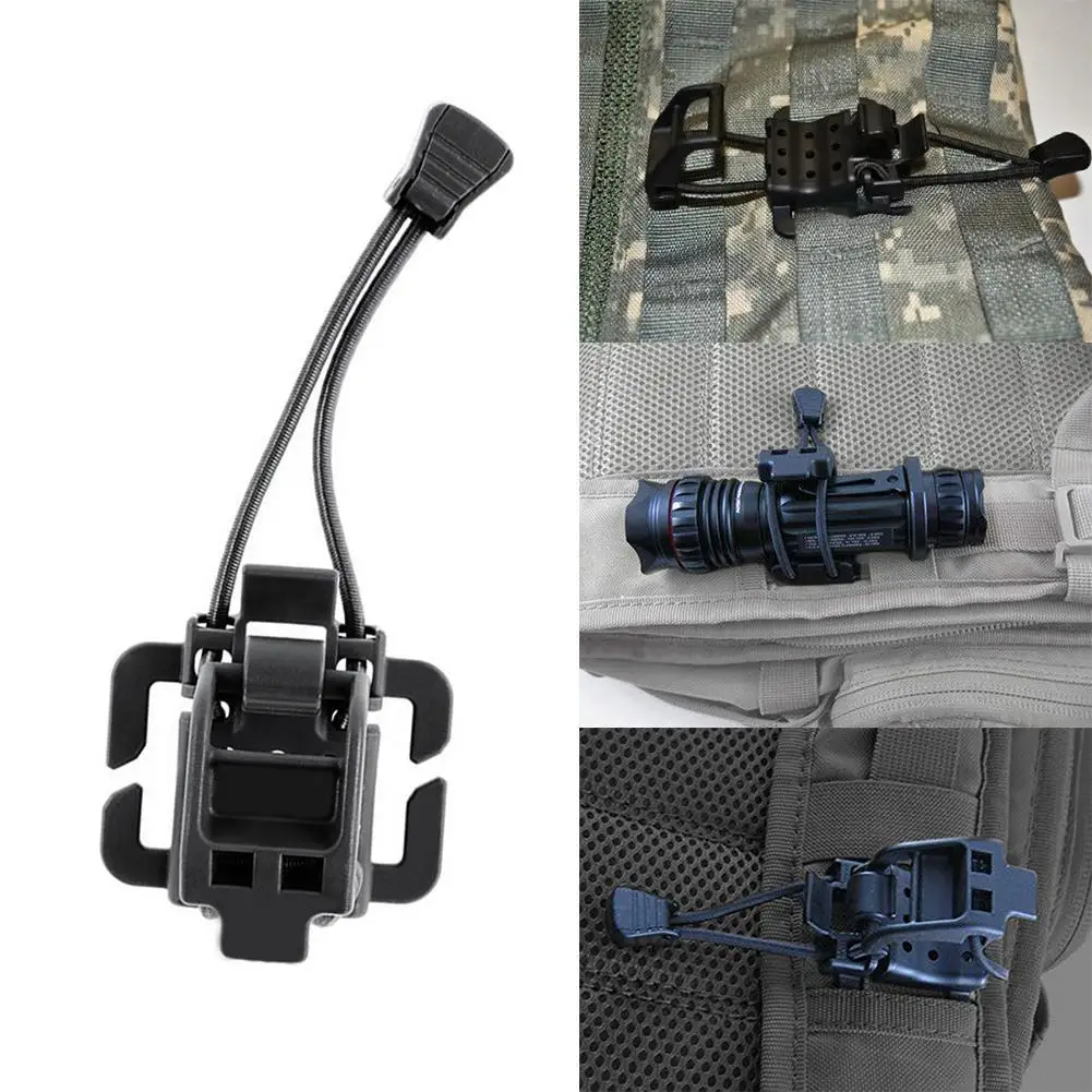 Tactical Wheel Clip Molle Hiking Accessories Multifunction Hanging Buckle Shovel Clamp Axe Clamp Bracket Military Backpack Acces