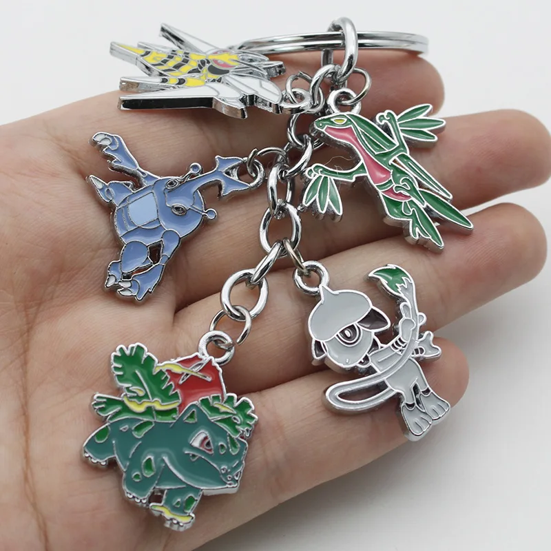 Брелок с покемоном Entei Eevee Swablu Piplup Poke Ball Pikachu Ash Ketchum Rowlet милый забавный мультфильм металлический брелок Аниме подвеска