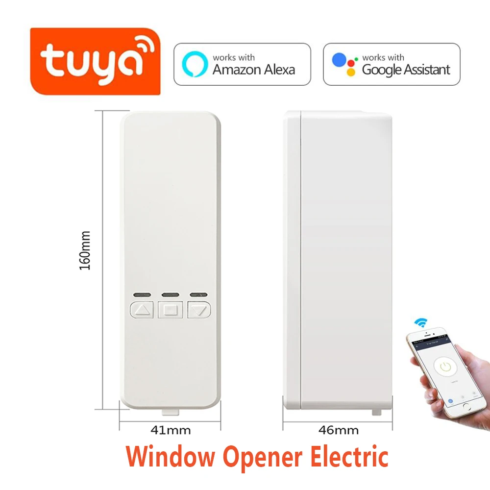 

Автоматизация дома, wi-fi переключатель Tuya, смарт-Открыватель окон на цепочке для штор, линейный привод, переключатель работает с Alexa Google Assistant
