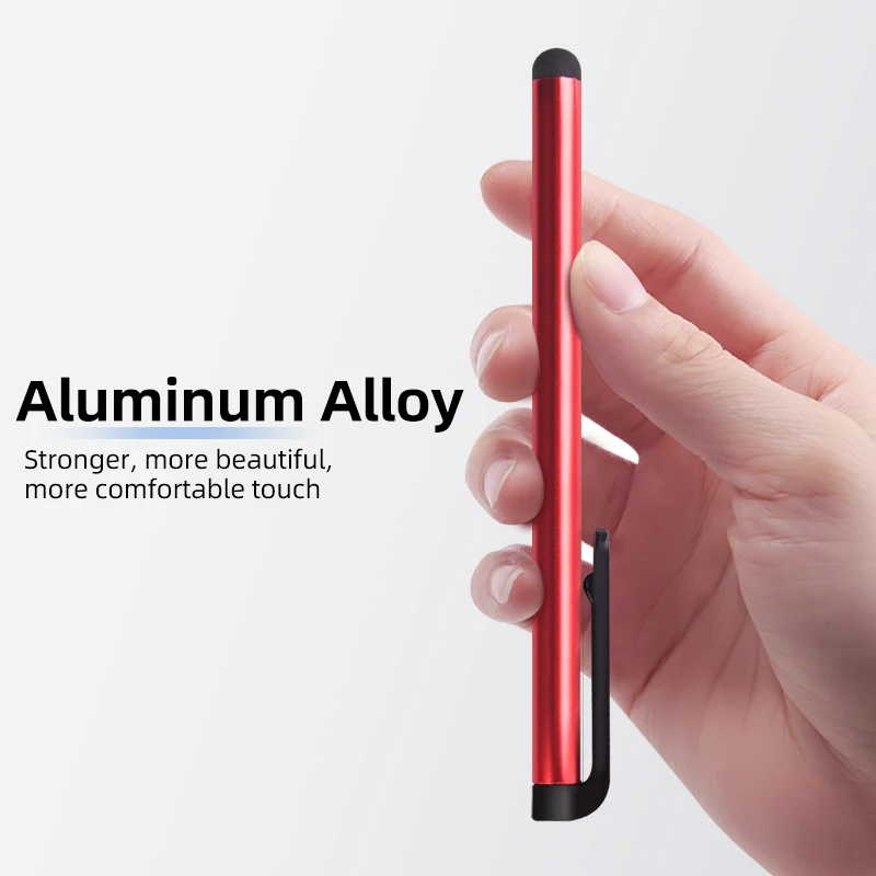 10pcslot universal stylus pen android mobile phone capacitive screen touch pen writing drawing for tablet click pencil free global shipping