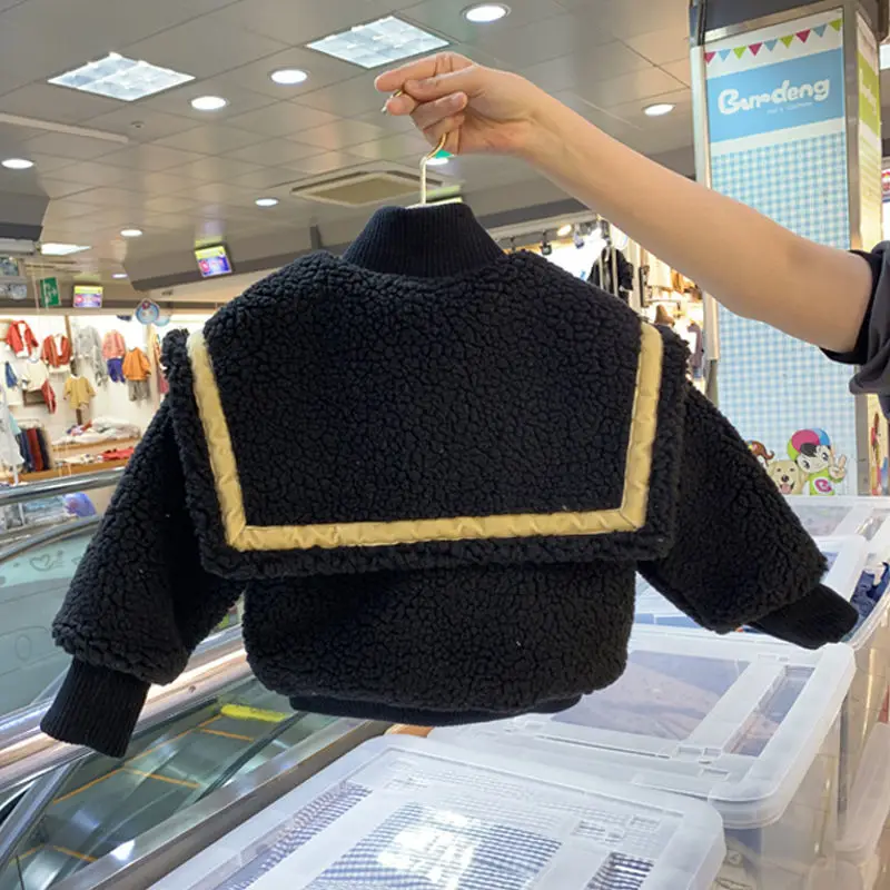 

2020 Boys And Girls Autumn Winter Jackets 2020 New Korean Baby Warm Jackets Thickened Plus Velvet Children's Lamb Wool Coat