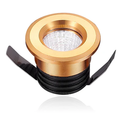 Мини COB светильник белый/черный/золотой/серебряный корпус 3W 110~ 240V resssessed Светодиодный прожектор для внутреннего освещения - Испускаемый цвет: Gold body