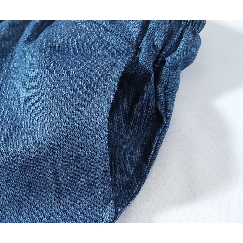 

TIGENA Elastic High Waist Denim Shorts Women 2021 Summer Casual BF Style Drawstring Wide Leg Jeans Shorts Female Short Pants