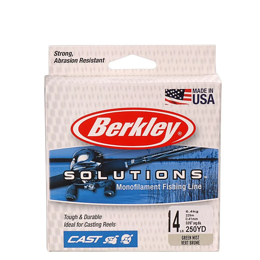 Berkley SOLUTIONS 229 м 10 фунтов 12 14 17 нейлоновая рыболовная леска для забрасывания катушки
