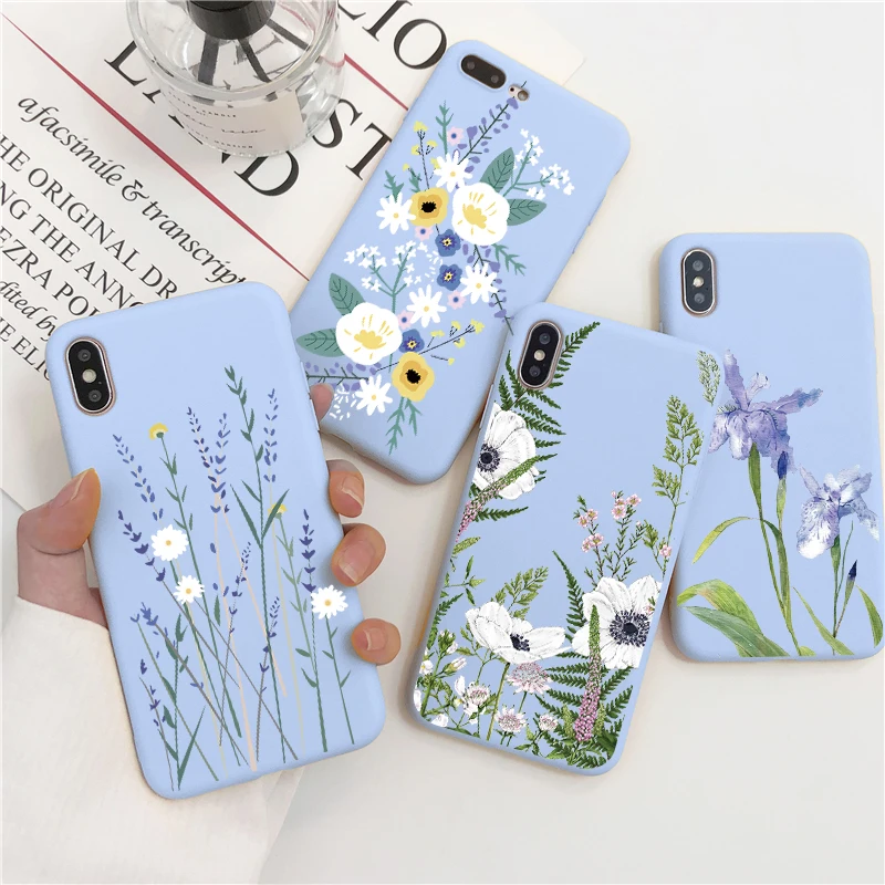 Чехол для Huawei P Smart 2020 P40 Lite E P30 P20 P10 Mate 10 20 30 Pro Plus Y6 Y7 Y9 2019 S Z цветочный силиконовый