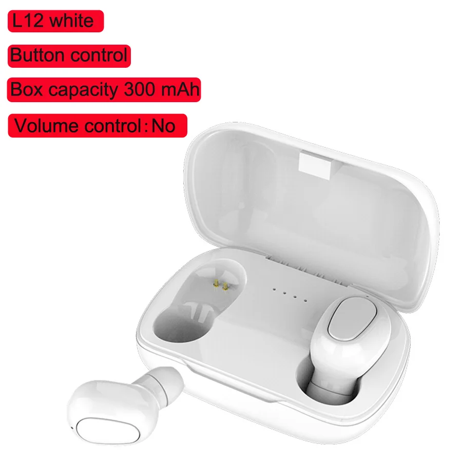 Модные V5.0 Bluetooth наушники XY-5 8D стерео мини Беспроводные наушники с микрофоном зарядная коробка беспроводные наушники - Цвет: L21 white