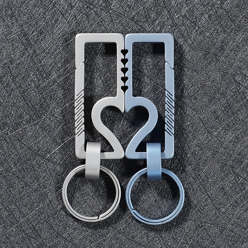 Титановый брелок для ключей EDC влюбленных пар Суперлегкий титановый с пряжкой в