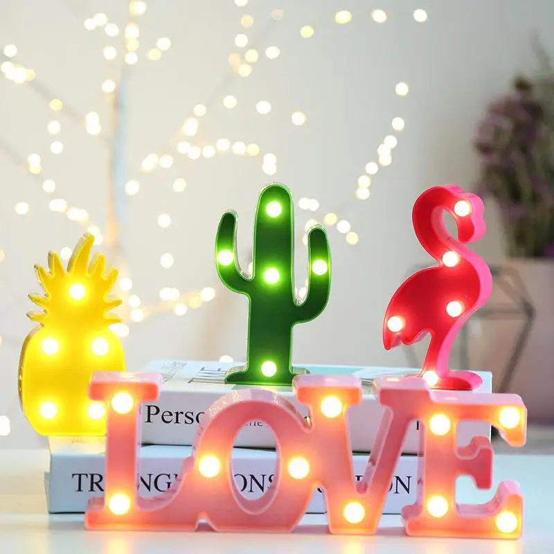 Романтический 3D светодиодный светильник с надписью LOVE ночник шатер теплый