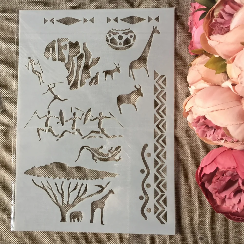 4 шт./компл. А4 Животные Сова птица DIY трафареты для многослойной живописи