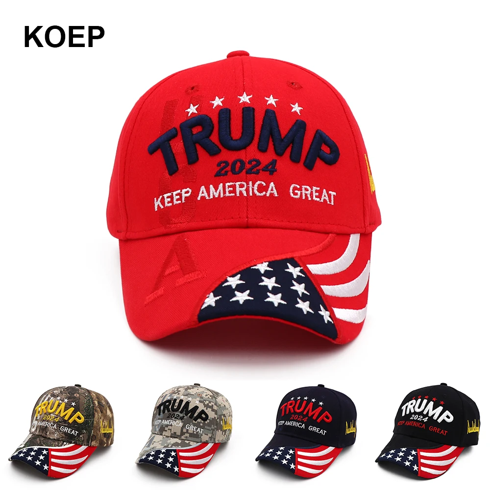 Новый Дональд Трамп 2024 Кепка США бейсболка s Keep America Great Снэпбэк президент шляпа 3D