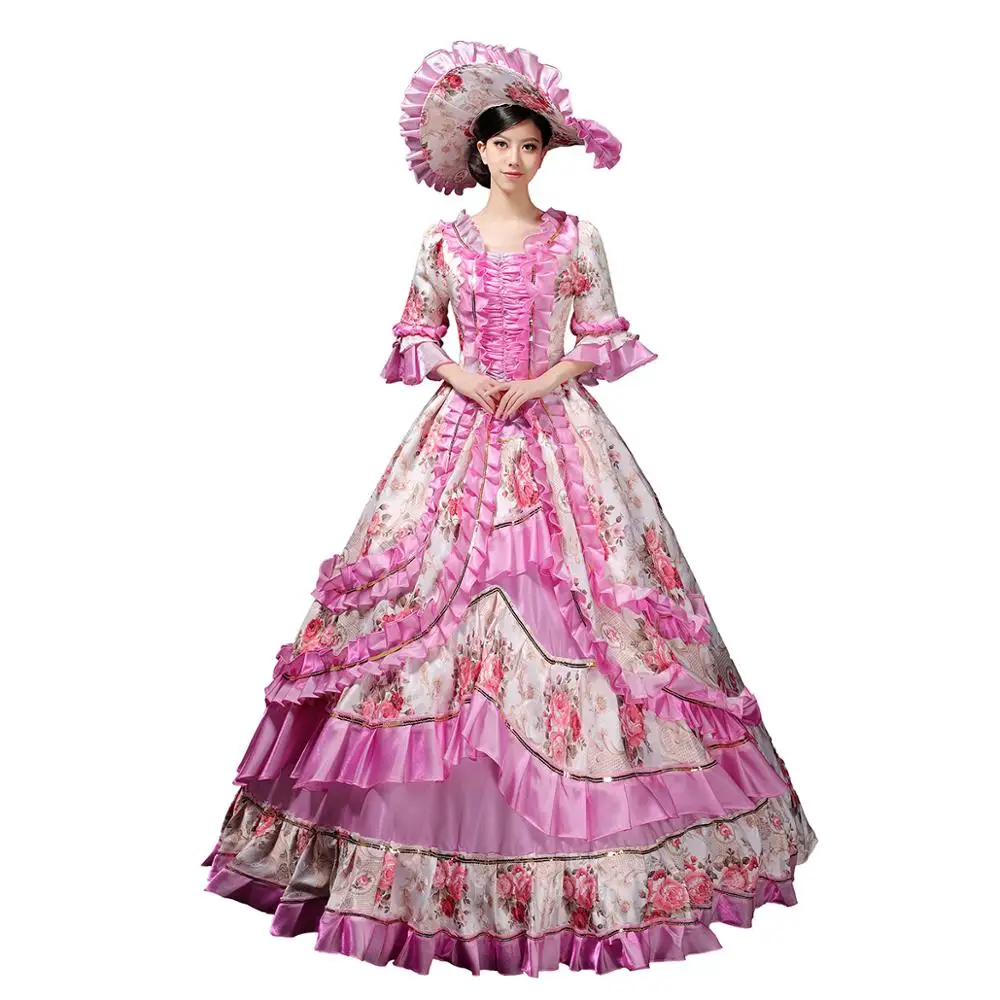 

18th Century Masquerade Fancy Dress Marie Antoinette Dress Gown Baroque Masquerade Historical Costume Victorian Dresses