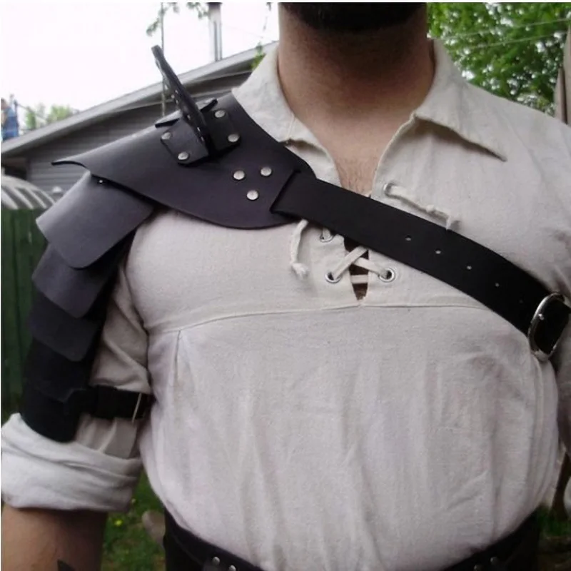 Римский гладиатор в стиле стимпанк спартанская кожаная Броня на одно плечо