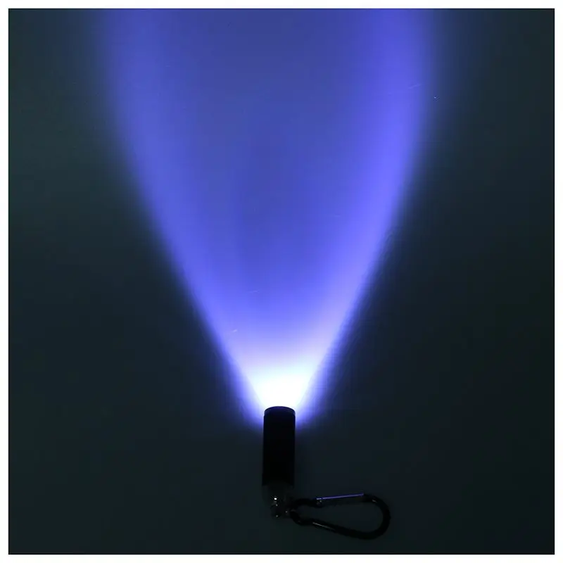 

Mini LED Flashlight Torch Light Keychain Portable-BLACK