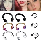 Пирсинг в стиле панк кольца для губ носа модные кольца из нержавеющей стали для пупка губ носа пупка ювелирные изделия для пирсинга тела