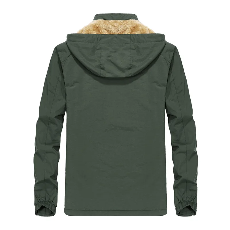 Мужская зимняя куртка с капюшоном и меховым воротником размеры 5XL | одежда