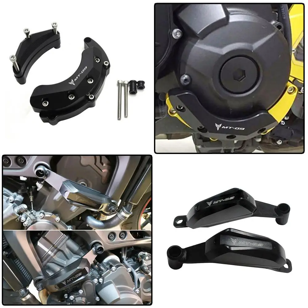 Двигатель защита двигателя чехол ползунки для YAMAHA MT 09 FZ FJ XSR 900 MT09 Tracer FZ09 FJ09 XSR900