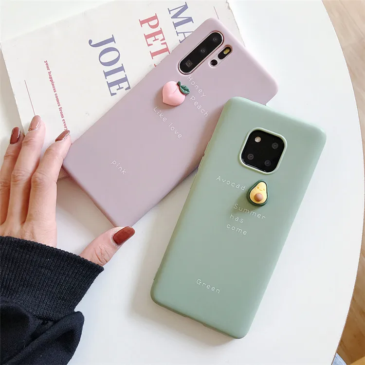 Мягкий термополиуретановый чехол для телефона с карамельным авокадо huawei P20 P30 Lite