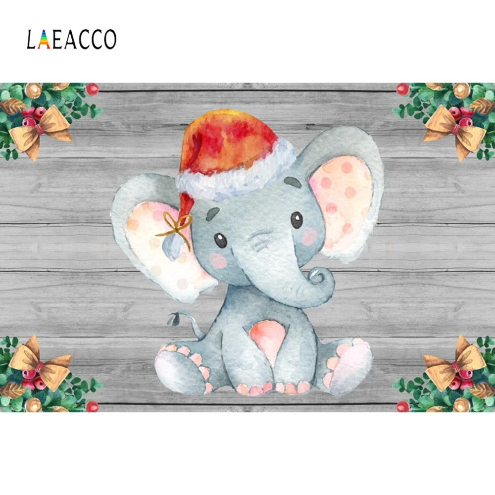 Laeacco Рождественская деревянная доска для фотосъемки Jingle шапка с колокольчиками