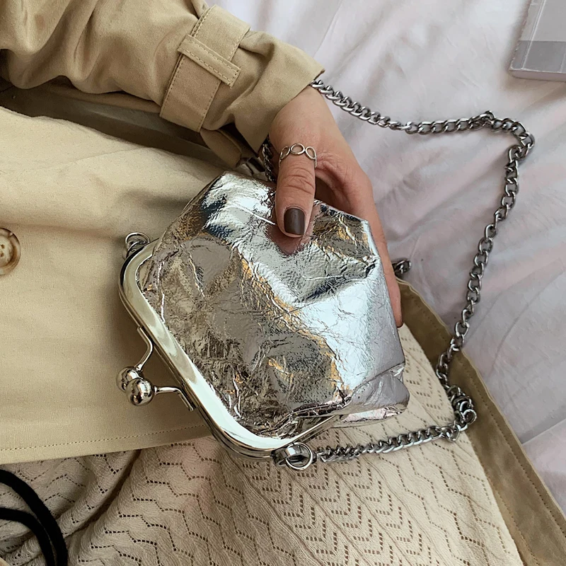 Мини сумка для мелочи из ПУ кожи на цепочвечерние|Сумки с ручками| |