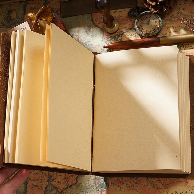 Ретро Блокнот ручной работы эскиз ретро кожаный блокнот Эко Бумага Креативный