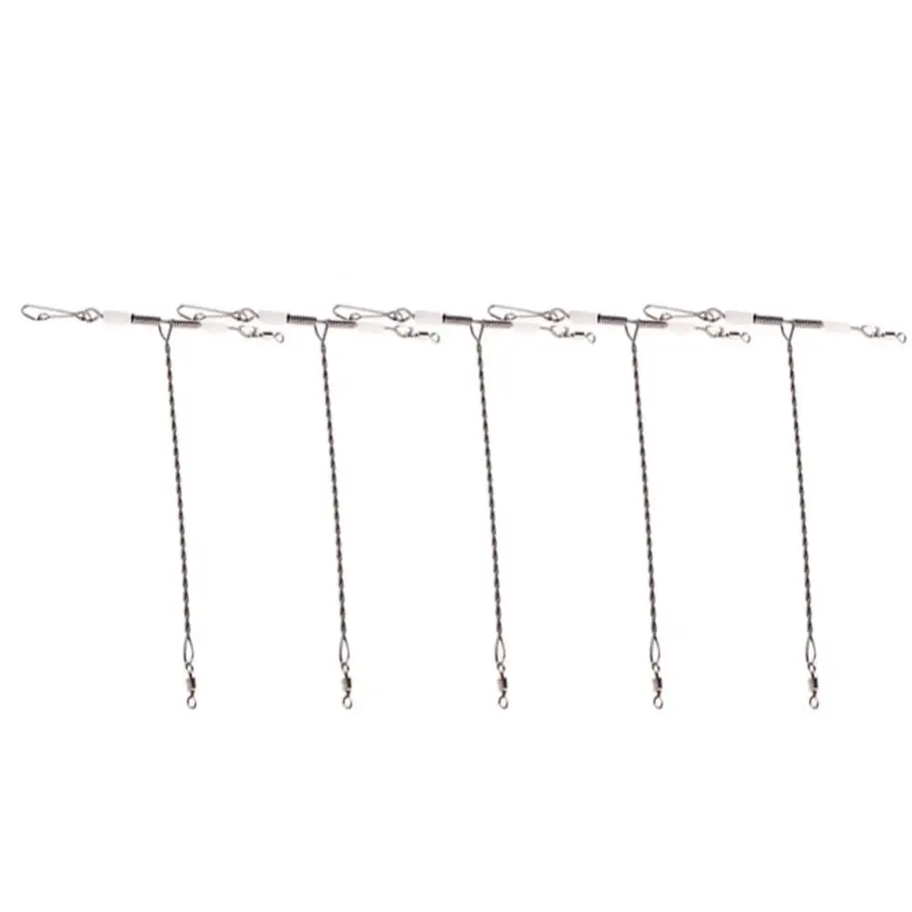 5Pcs Fishing Tools 12cm Stainless Steel Luminous Bead Rolling Lure Connector Balance Accessory | Спорт и развлечения