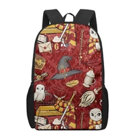 harries potters print men backpack kids boys rock roll backpacks school bags for teenage daily bagpack book bag packs bookbag