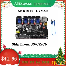 BIGTREETECH BTT SKR Mini E3 V2 Motheboard 32Bit TMC2209 Driver For Creality CR10 Ender 3 Upgrade SKR V1.4 Turbo 3D Printer Parts