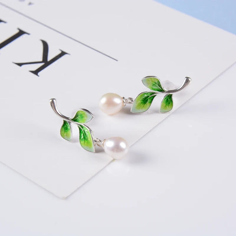 Женские серьги-гвозди из серебра 925 пробы с жемчугом | Украшения и аксессуары