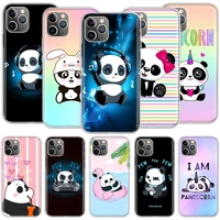 panda anime cute cover phone for apple iphone 12 13 pro max mini 11 8 7 6 6s plus x xs xr case 5 5s se 2020 shell cover