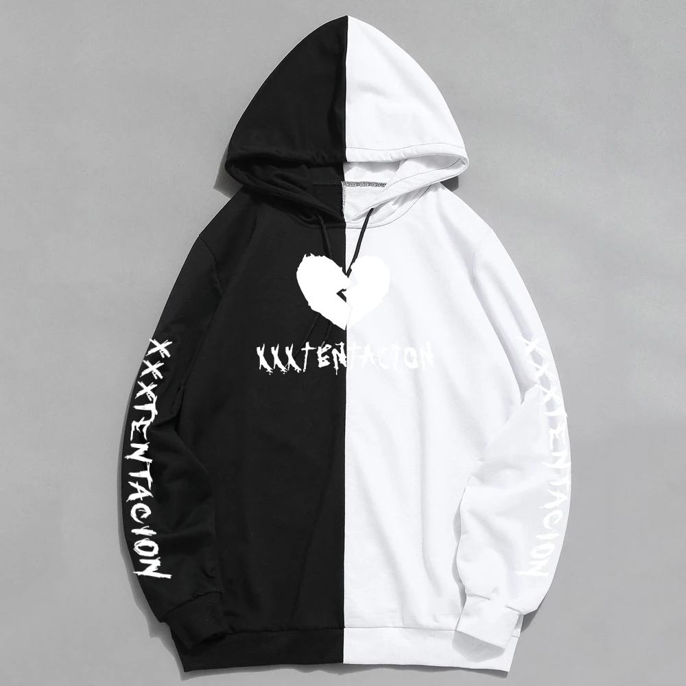 2019 новейшая мода xxxtentacion Толстовка мужская цвет столкновения хип-хоп толстовка