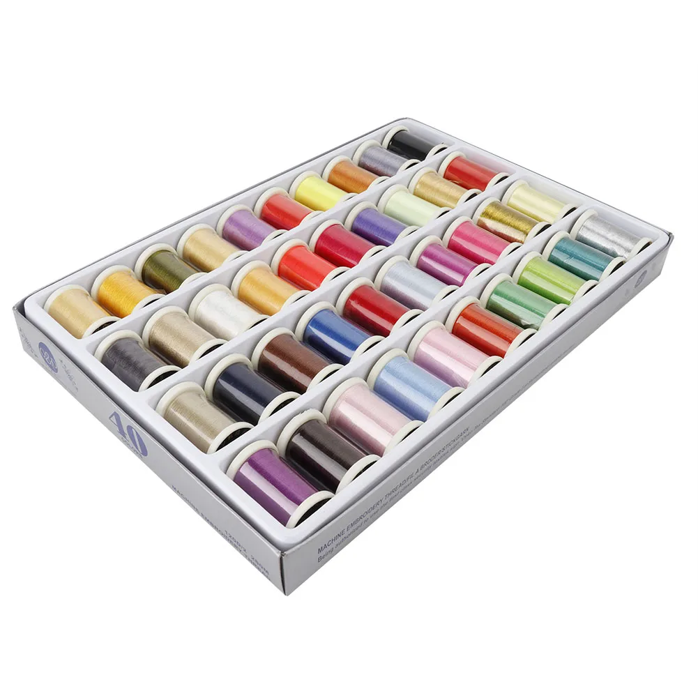 

40 Pcs Embroidery Machine Thread DIY Thread 280m 135D/2 for Multiple Purposespolyester