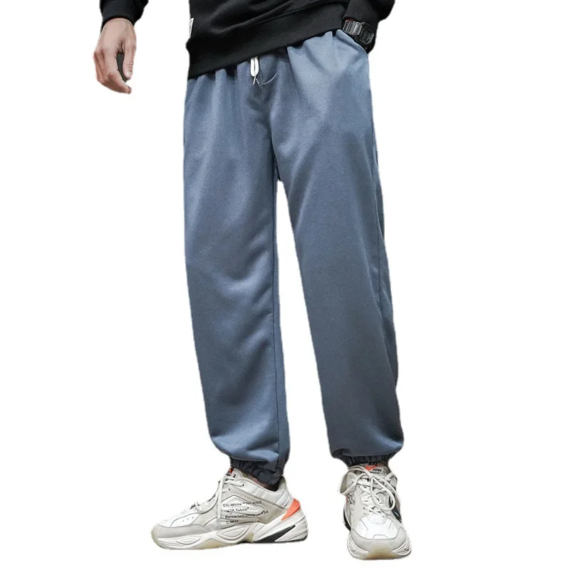 

Men's 2021 spring and summer comfortable sports pants men's micro-beamed cotton loose sports casual pants men's plus size