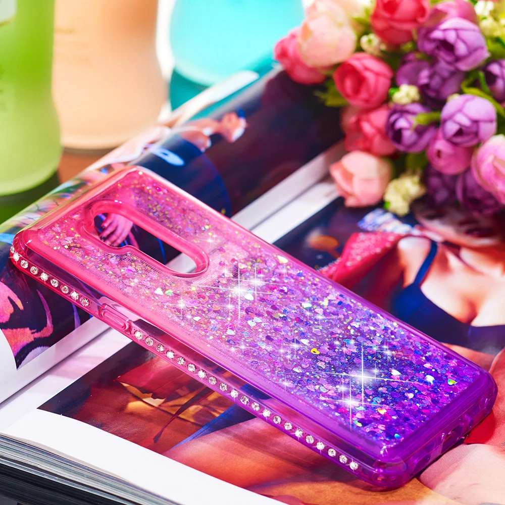 Блестящий футляр для LG G7 ThinQ LMG710EM G710EM G710N динамический жидкий зыбучий песок чехол