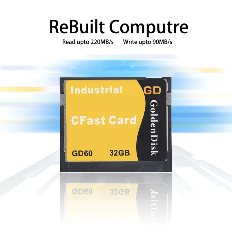 GoldenDisk SLC CFast 64 Гб SSD промышленный NAND SLC флэш-накопитель SATA II надежный стабильный 7+ 17pin встроенный ПК
