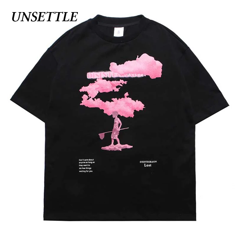 UNSETTLE Harajuku футболка Летняя забавная Футболка Мужская/Женская Хип хоп модная