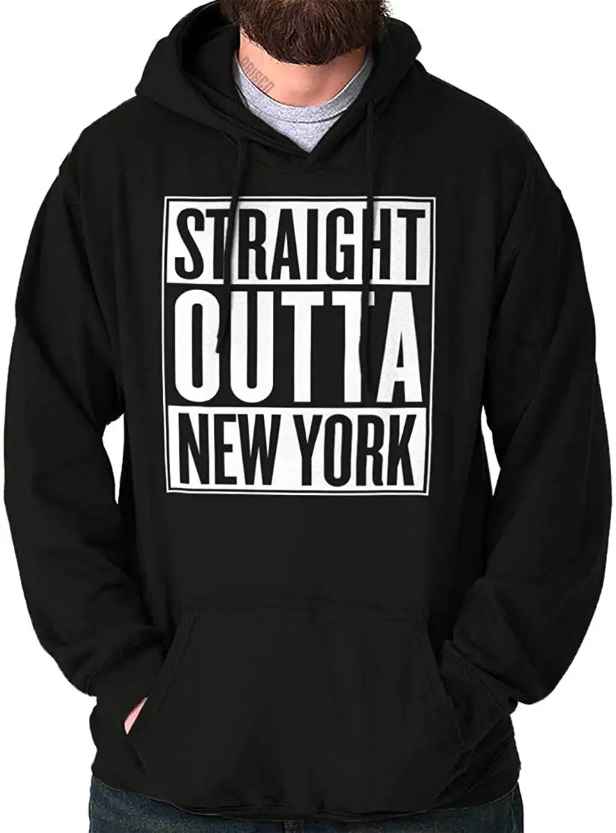 Забавная толстовка с капюшоном Straight Out New York |