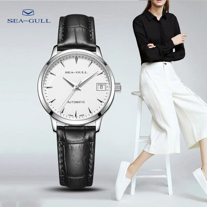 2022 Seagull Ladies Watch Casual Business Automatic Mechanical Watch Waterproof Leather Strap Buckle Female Watch 819.12.6042L enlarge