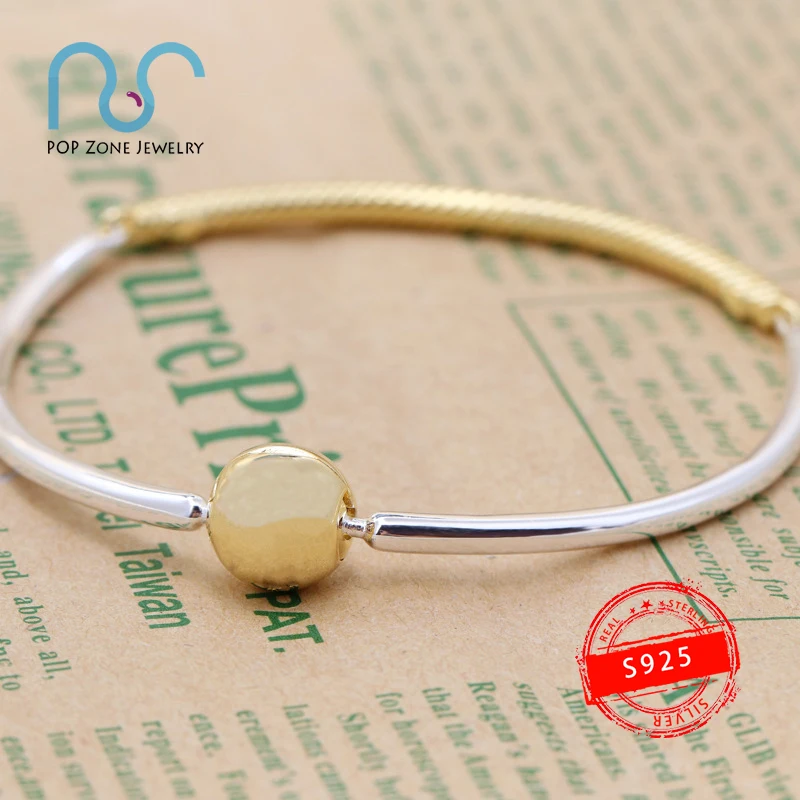 

S925 Sterling Silver Bracelet Pan Brand Original 1:1 Three Link Chain Versatile Bangle DIY Luxury Fashion Women Jewelry Gift