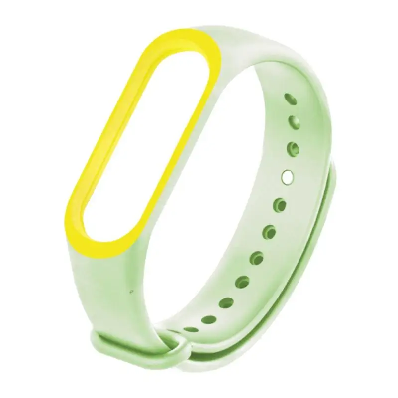 Светящийся ремешок на запястье для Xiaomi Mi Band 5 двухцветный флуоресцентный сменный