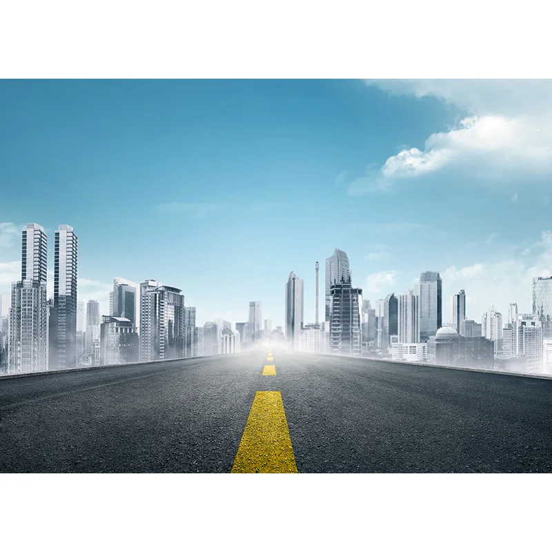 

SHENGYONGBAO Vinyl Custom Photography Backdrops Road Scenery Theme Photography Background 20213RD-05