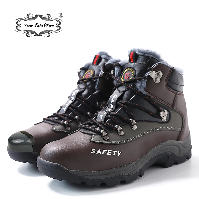 Новая выставочная модель плюшевые теплые зимние ботинки со стальным носком