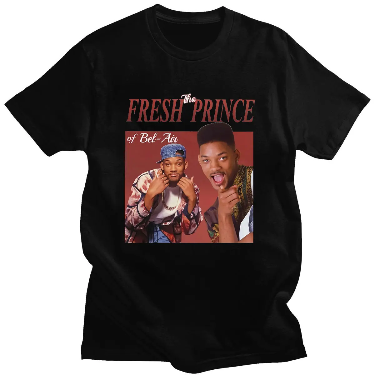 

Красивая и очаровательная футболка The Fresh Prince of Bel с принтом, 100% хлопок, летняя качественная футболка большого размера, мужские топы